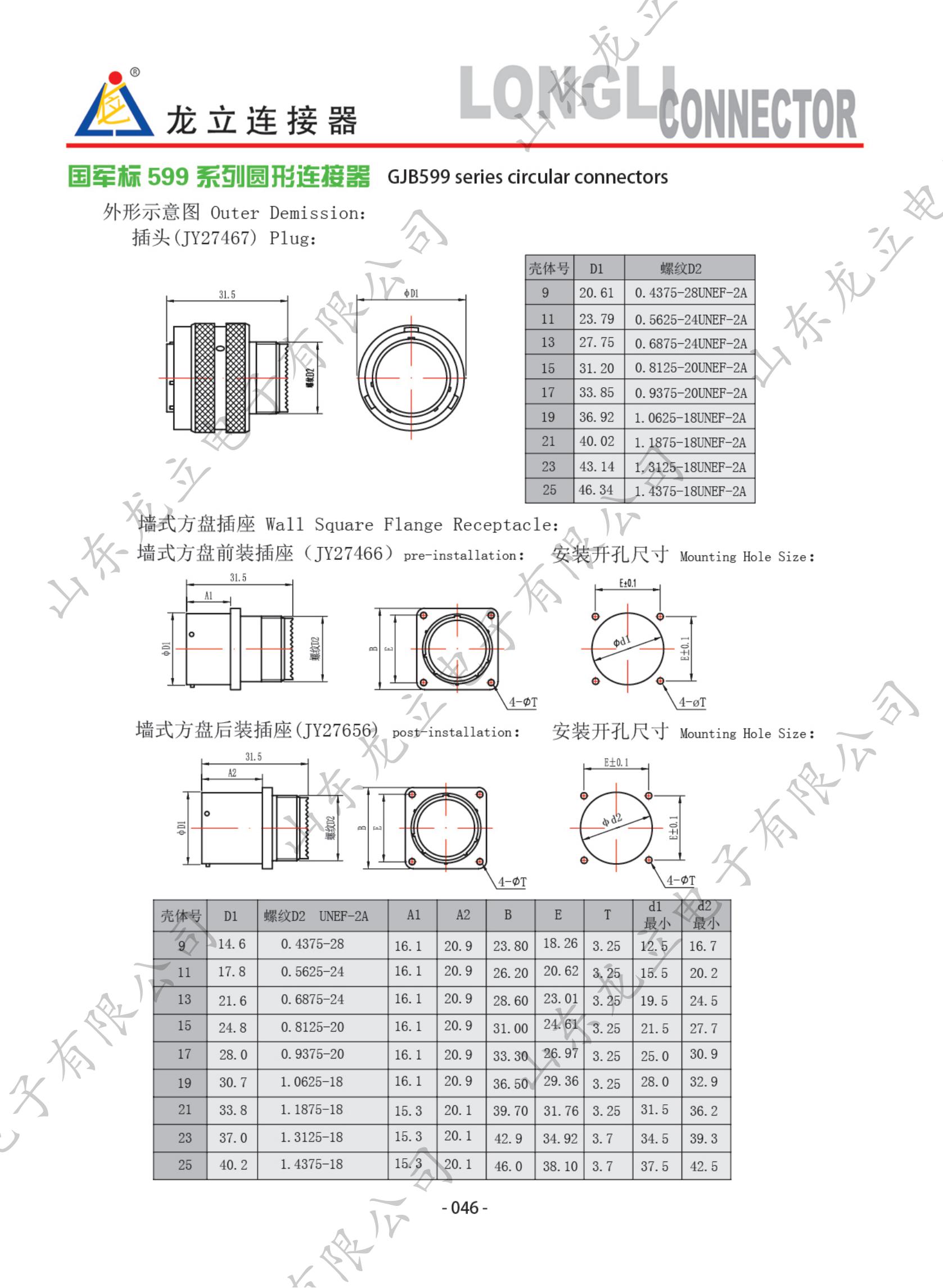 国军标599系列圆形连接器(图4)